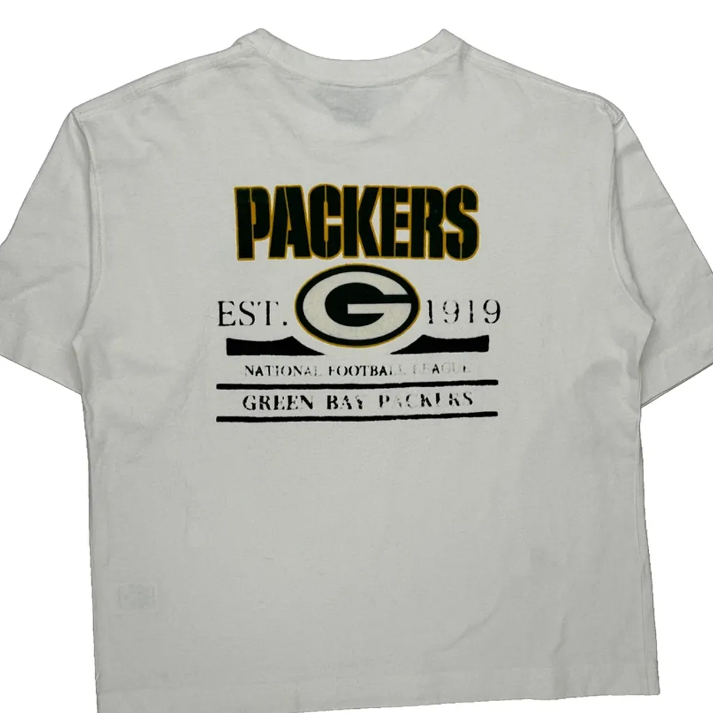 Green Bay Packers Nfl T-Shirt - Medium White Cotton - Image 6