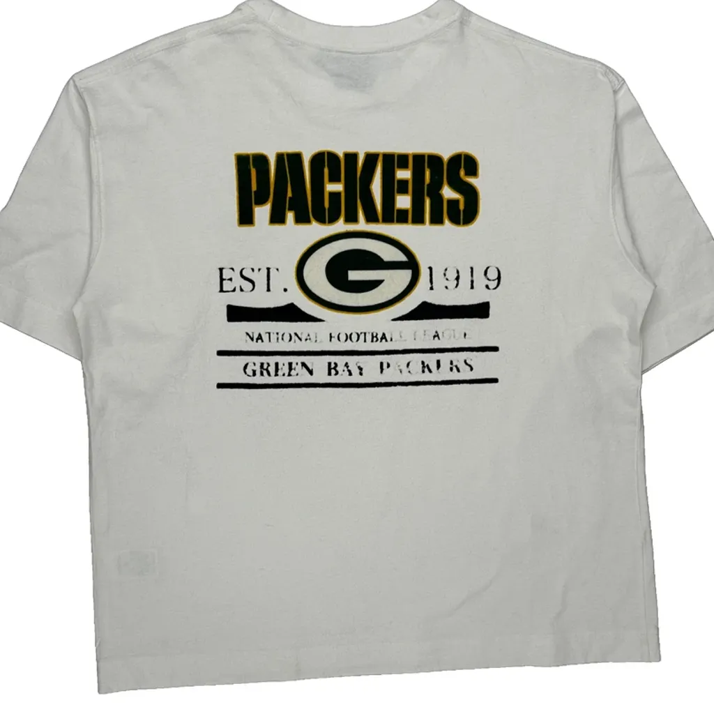 Green Bay Packers Nfl T-Shirt - Medium White Cotton - Image 7