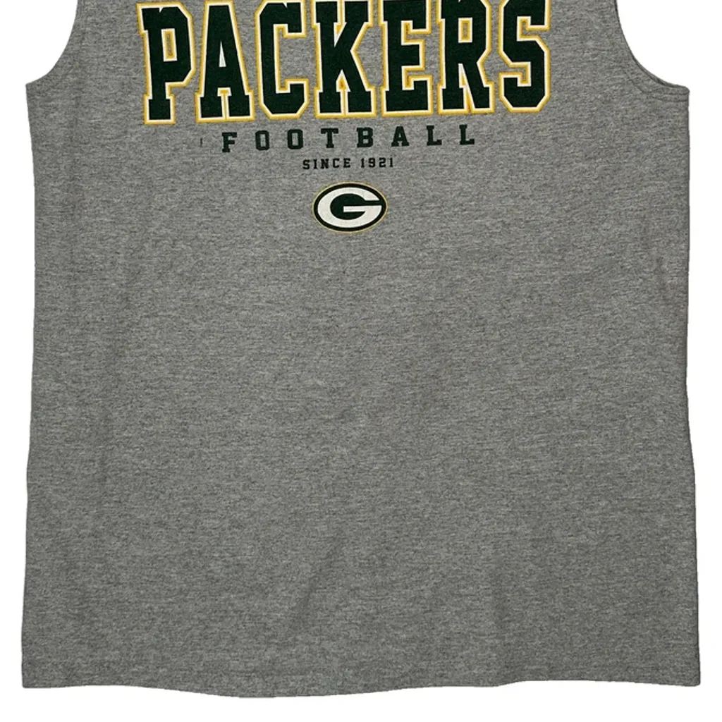 Green Bay Packers Nfl Vest - Large Grey Cotton Blend - Image 4