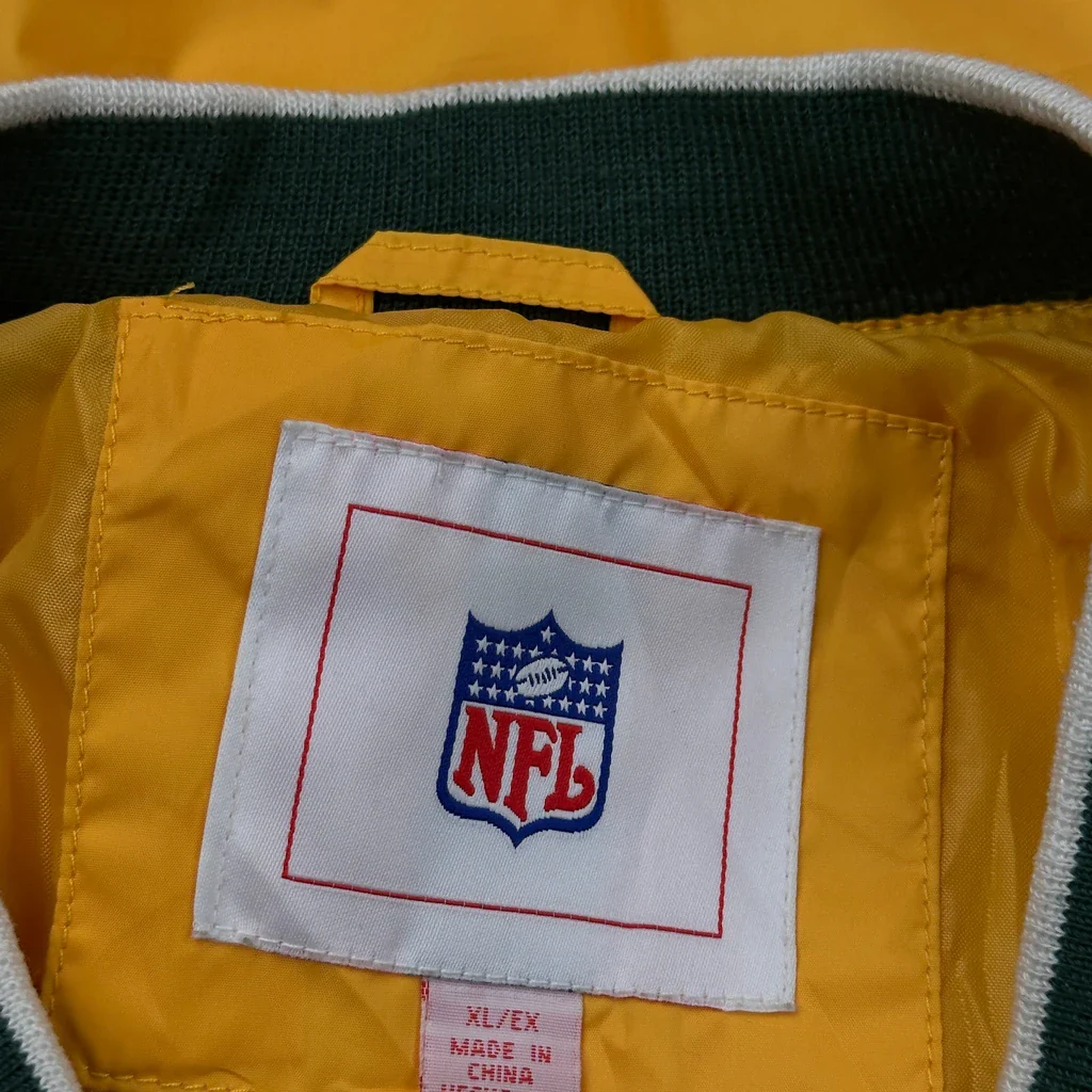 Green Bay Packers Nfl Football Windbreaker - XL Yellow Polyester - Image 3