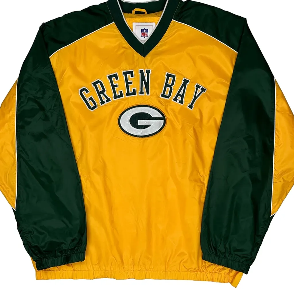 Green Bay Packers Nfl Football Windbreaker - XL Yellow Polyester - Image 5