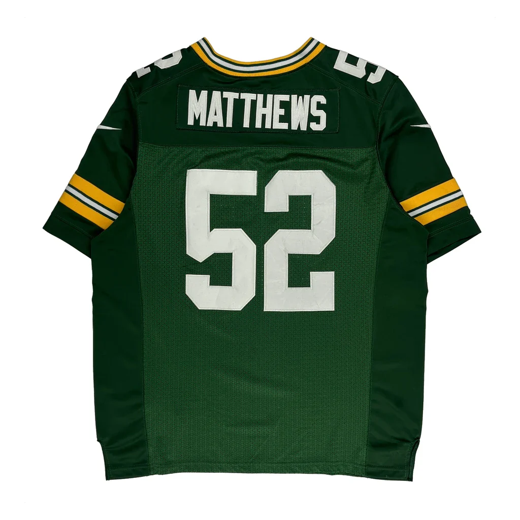 Green Bay Packers Nike Football Jersey - Large Green Polyester - Image 2