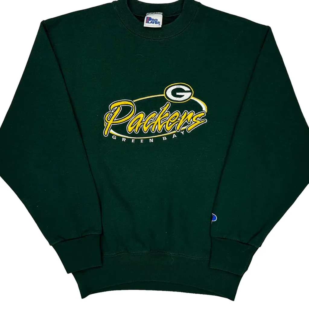 Green Bay Packers Pro Player Made In USA Graphic Sweatshirt - Medium Green Cotton Blend - Image 4