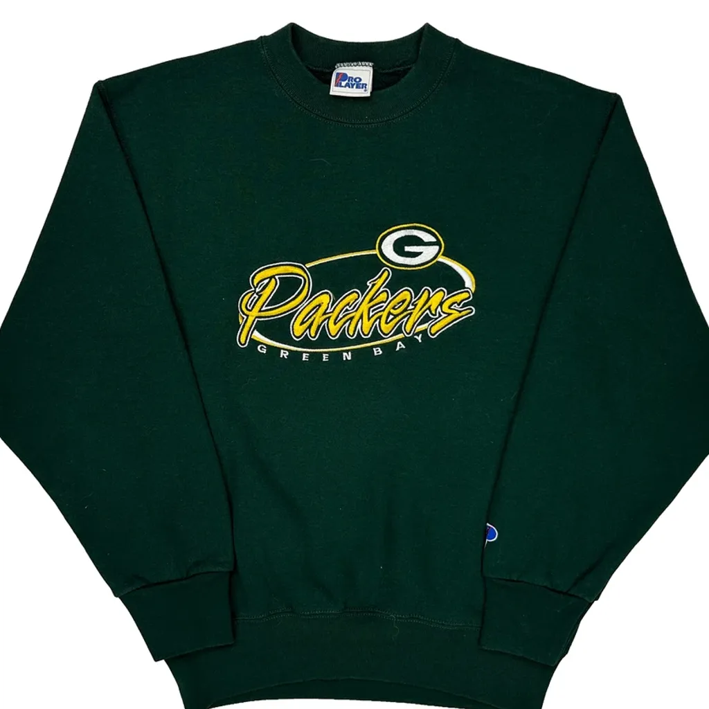 Green Bay Packers Pro Player Made In USA Graphic Sweatshirt - Medium Green Cotton Blend - Image 5