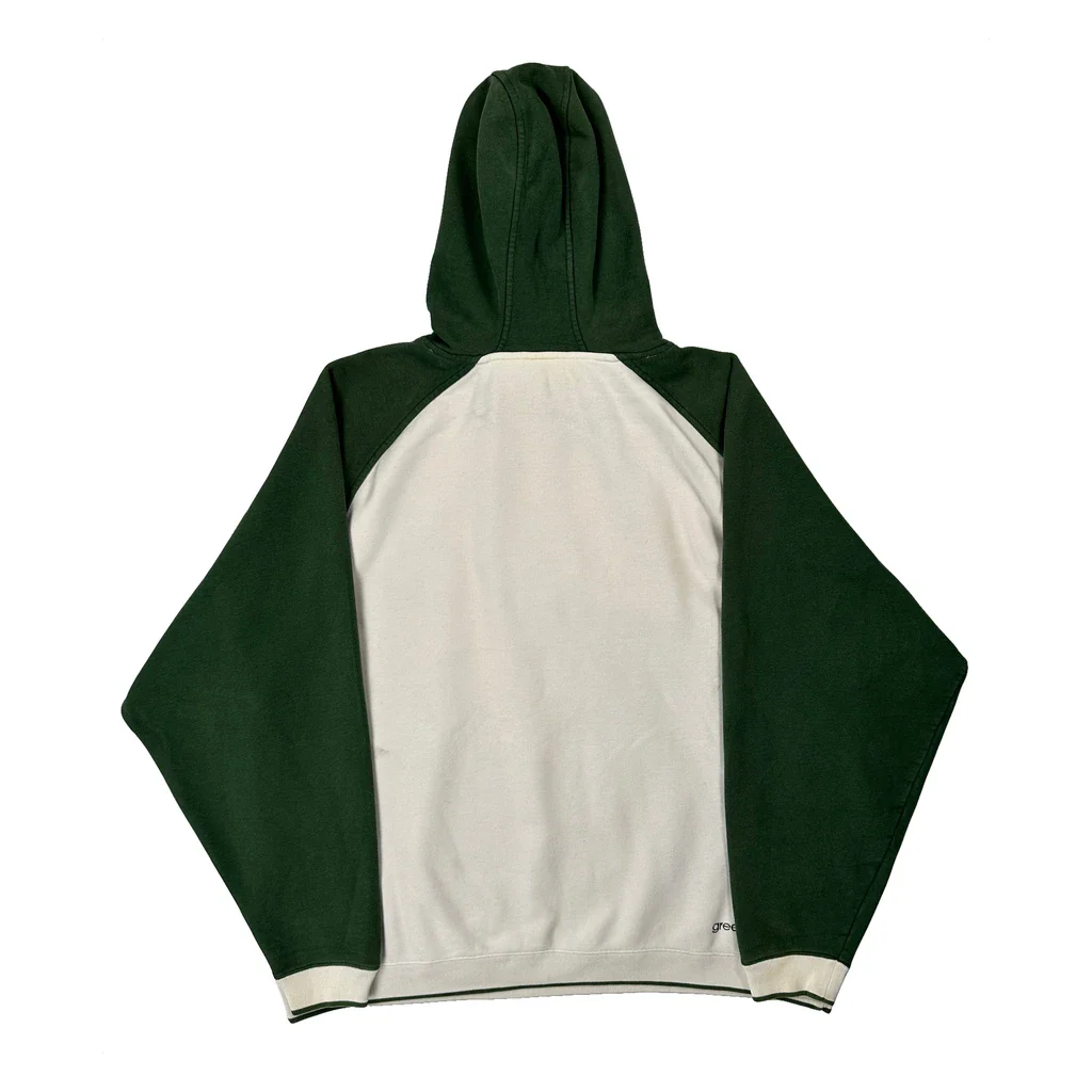 Green Bay Packers Reebok Nfl Hoodie - XL Cream Cotton - Image 2