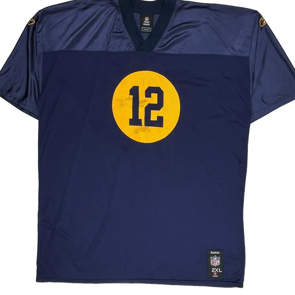 Green Bay Packers Reebok Football Jersey - 2XL Blue Polyester - Image 4