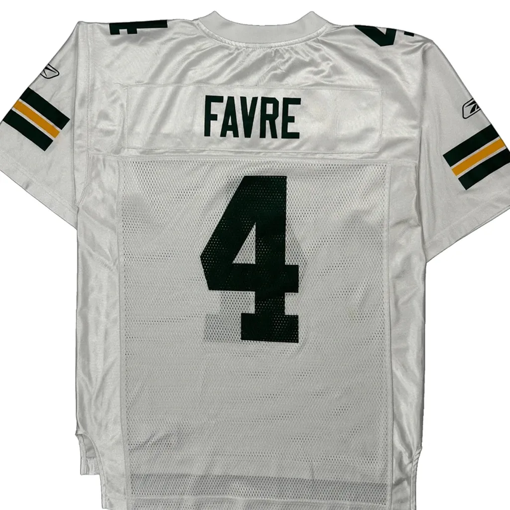 Green Bay Packers Reebok Nfl Jersey - Medium White Polyester - Image 6
