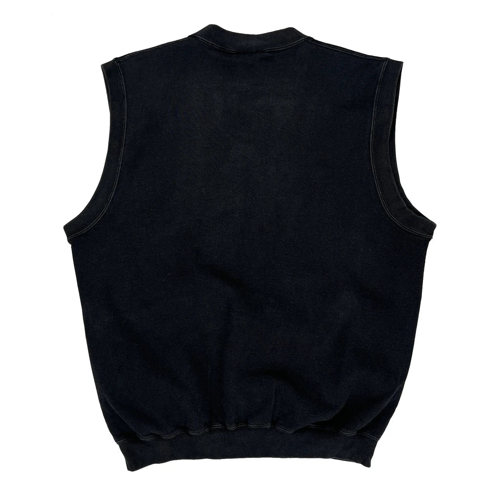 Green Bay Packers Reebok Sweater Vest - Large Black Cotton Blend - Image 2