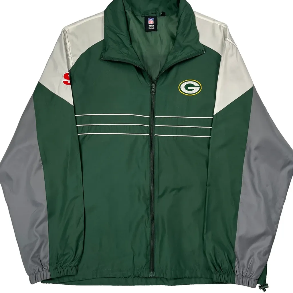 Green Bay Packers Reebok Nfl Windbreaker - Large Green Polyester - Image 4