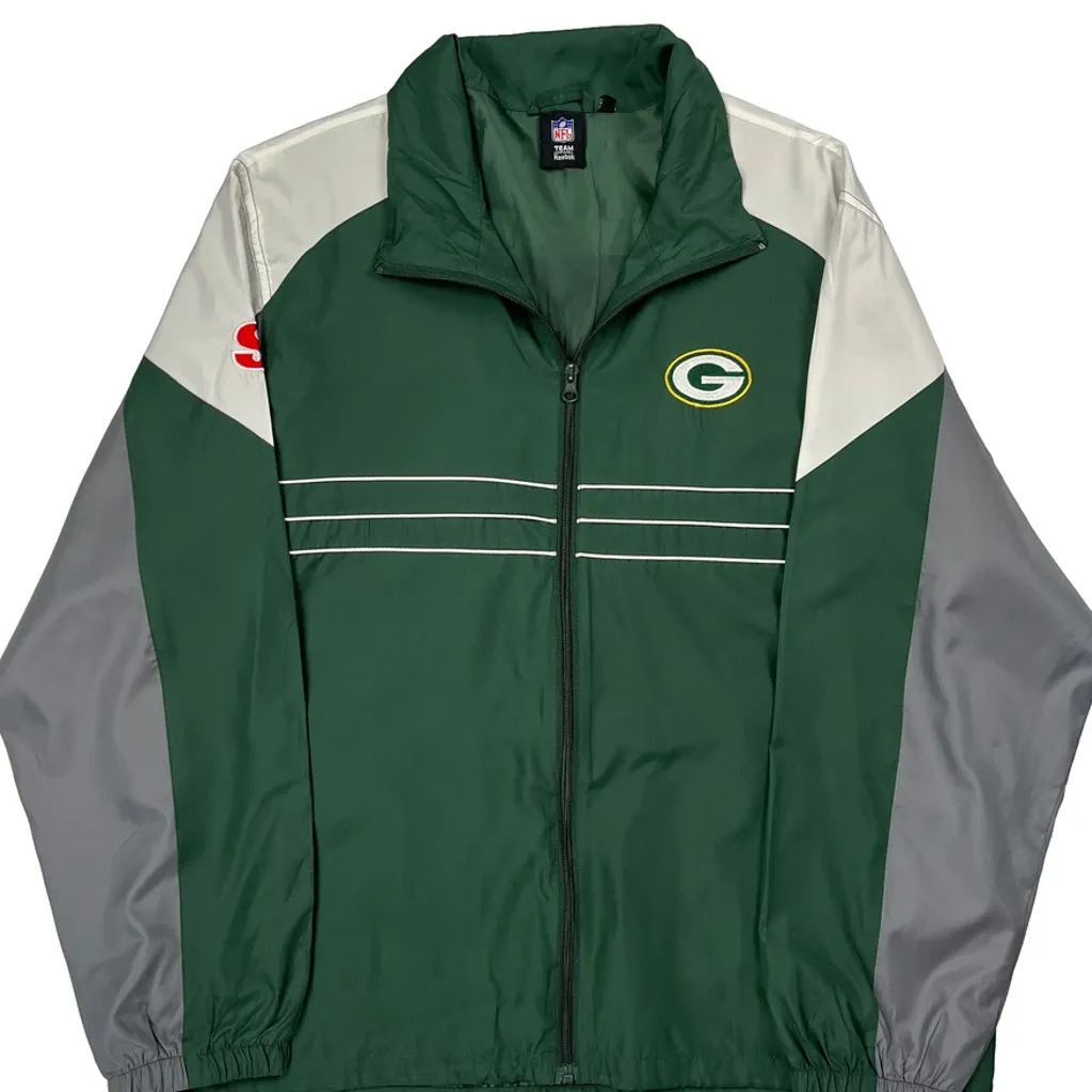 Green Bay Packers Reebok Nfl Windbreaker - Large Green Polyester - Image 5