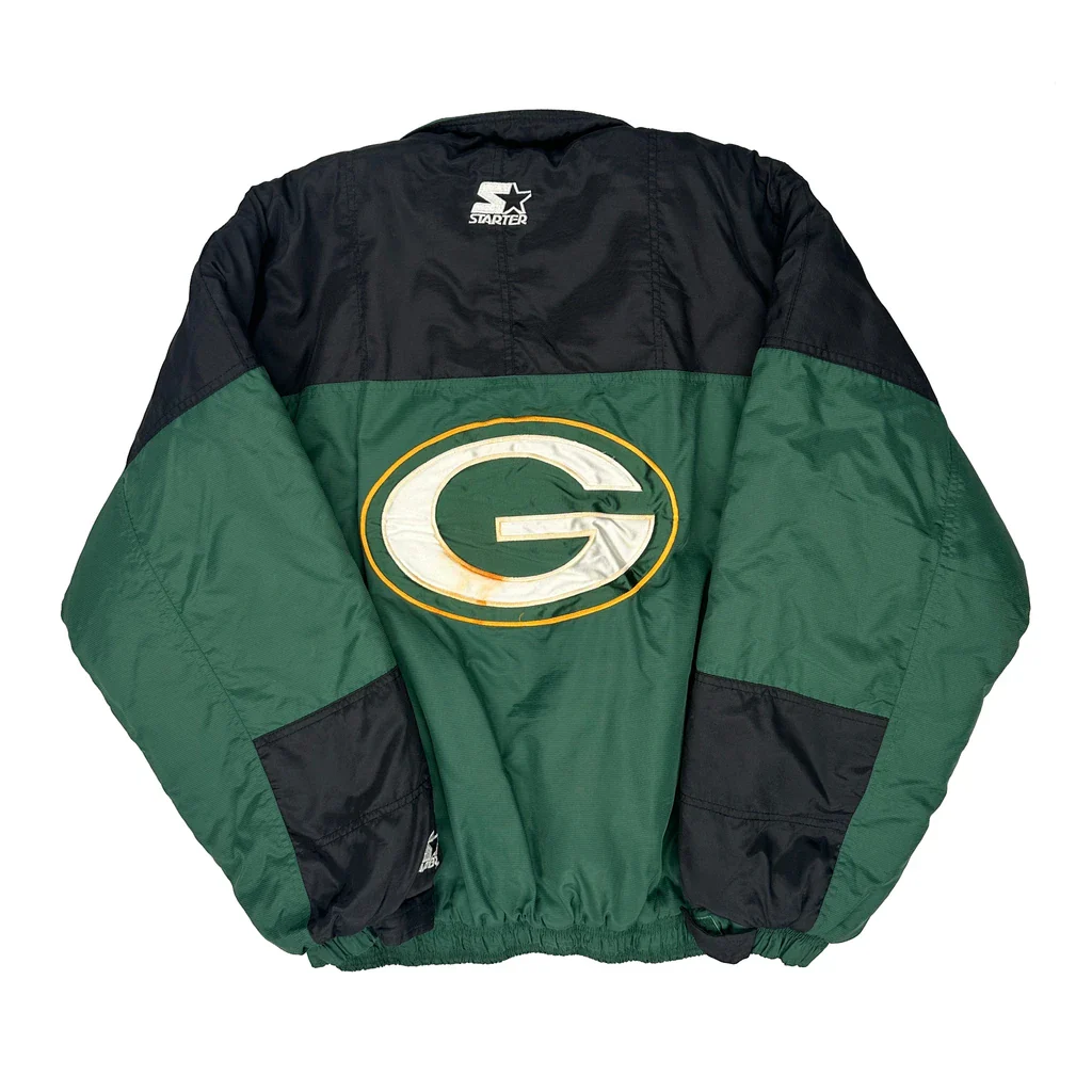 Green Bay Packers Starter Football Puffer - Large Green Polyester - Image 2