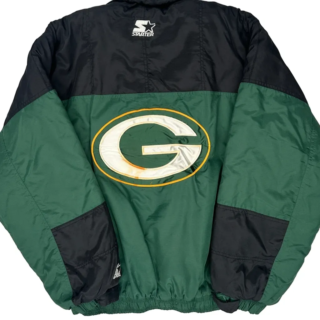 Green Bay Packers Starter Football Puffer - Large Green Polyester - Image 6