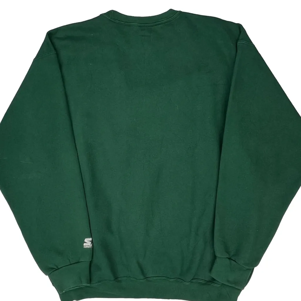Green Bay Packers Starter Football Sweatshirt - Large Green Cotton - Image 6
