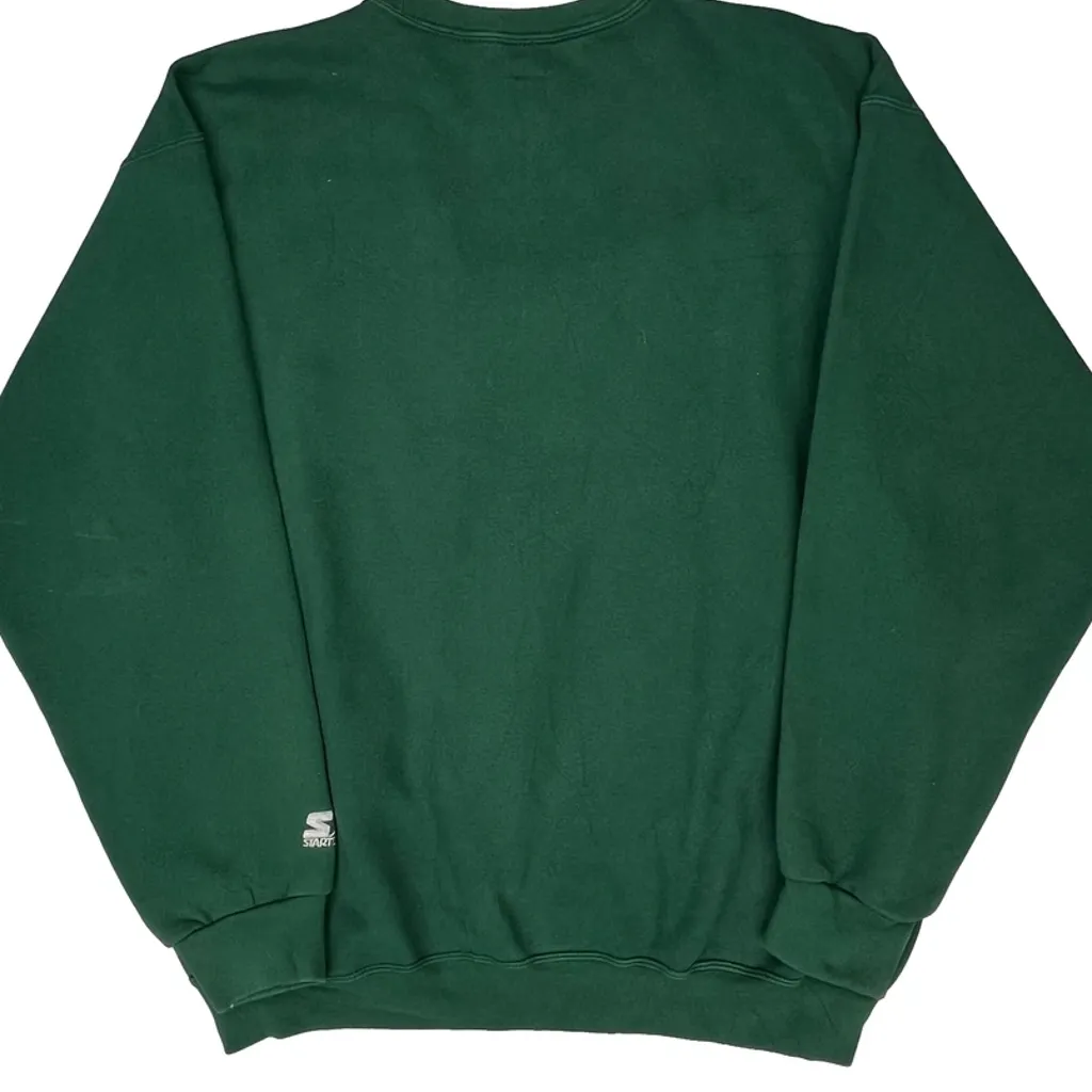 Green Bay Packers Starter Football Sweatshirt - Large Green Cotton - Image 7