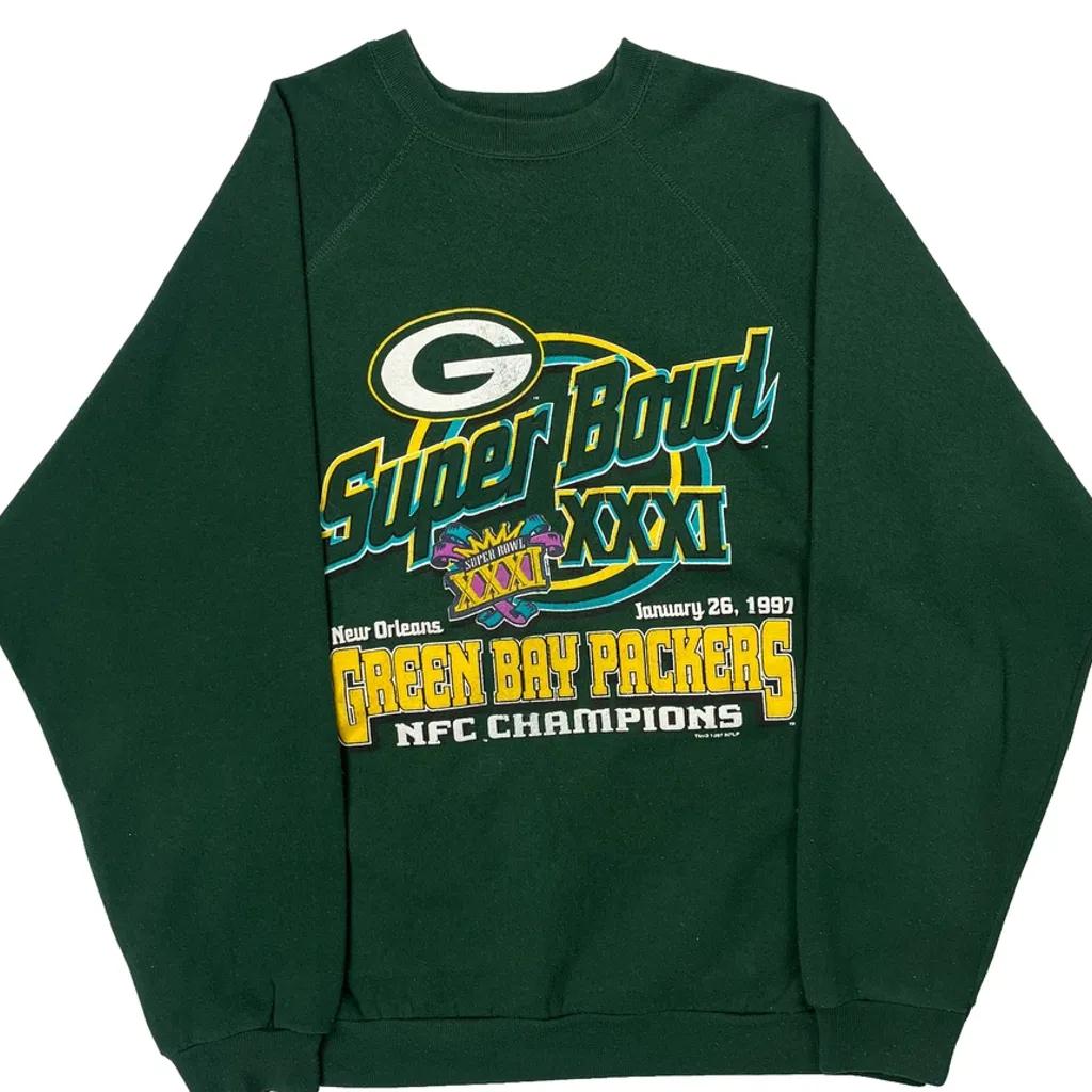 Green Bay Packers Tultex Graphic Sweatshirt - XL Green Cotton Blend - Image 5