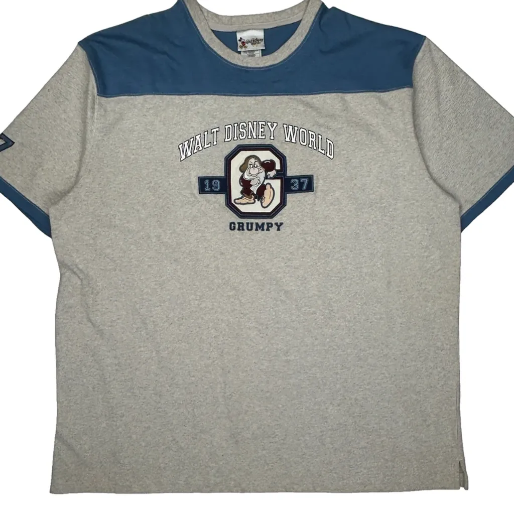 Grumpy Character Disney Graphic T-Shirt - 2XL Grey Cotton - Image 4