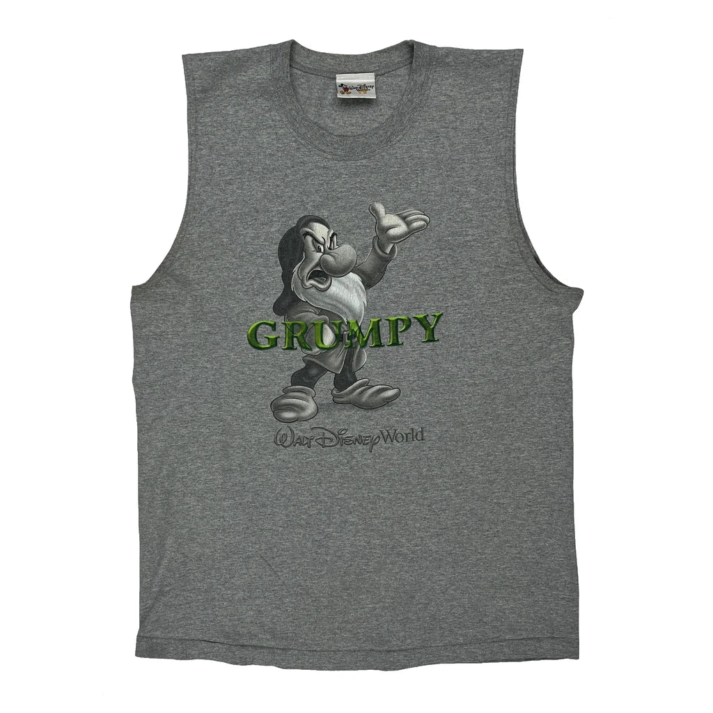 Grumpy Character Disney Cartoon Vest - Medium Grey Cotton