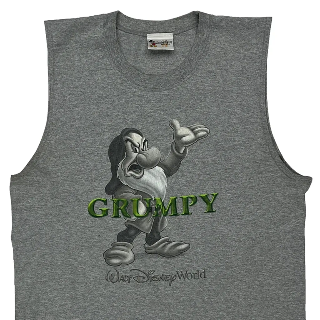 Grumpy Character Disney Cartoon Vest - Medium Grey Cotton - Image 5