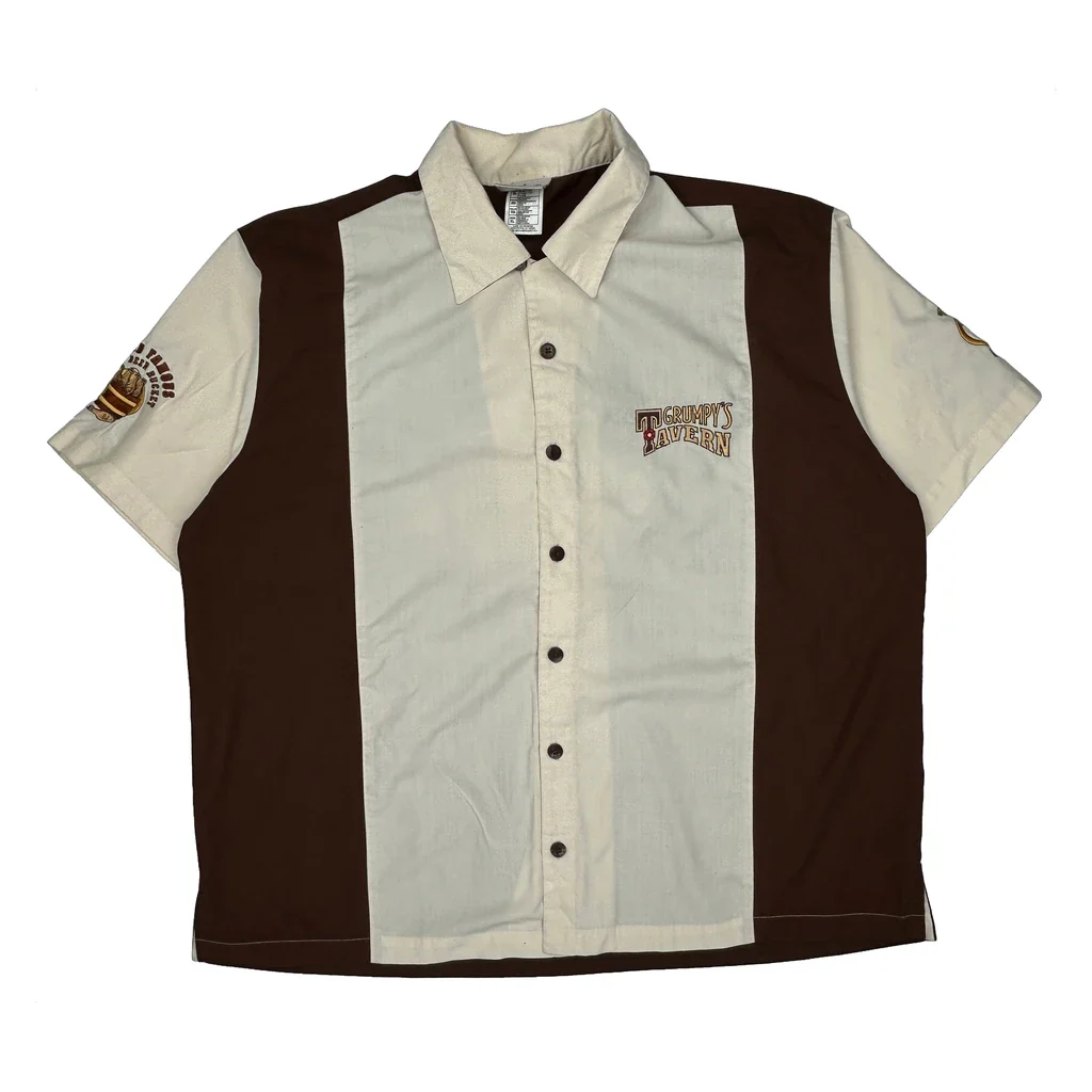 Grumpy'S Tavern Disney Graphic Short Sleeve Shirt - XL Brown Polyester