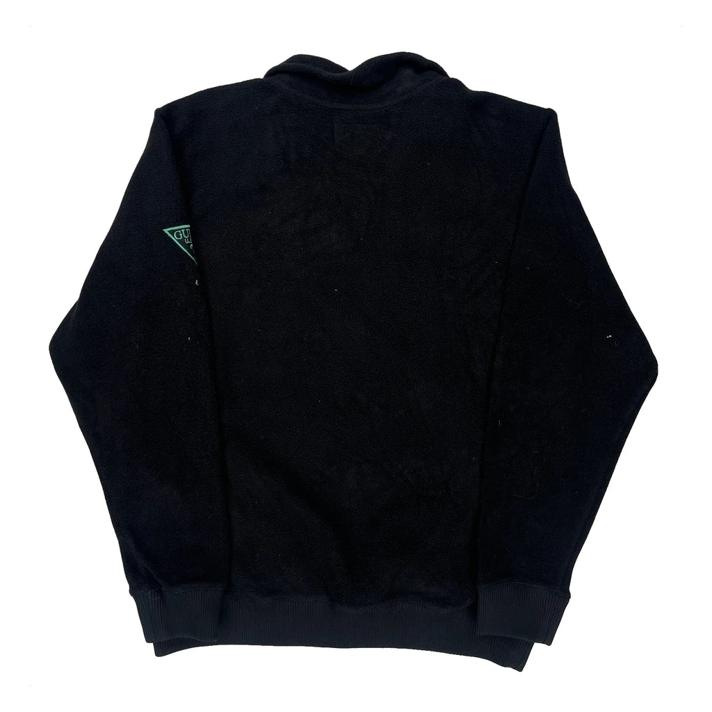 Guess 1/4 Zip - Large Black Polyester - Image 2