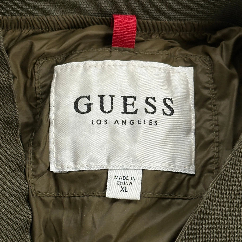 Guess Bomber Jacket - XL Green Polyester - Image 3