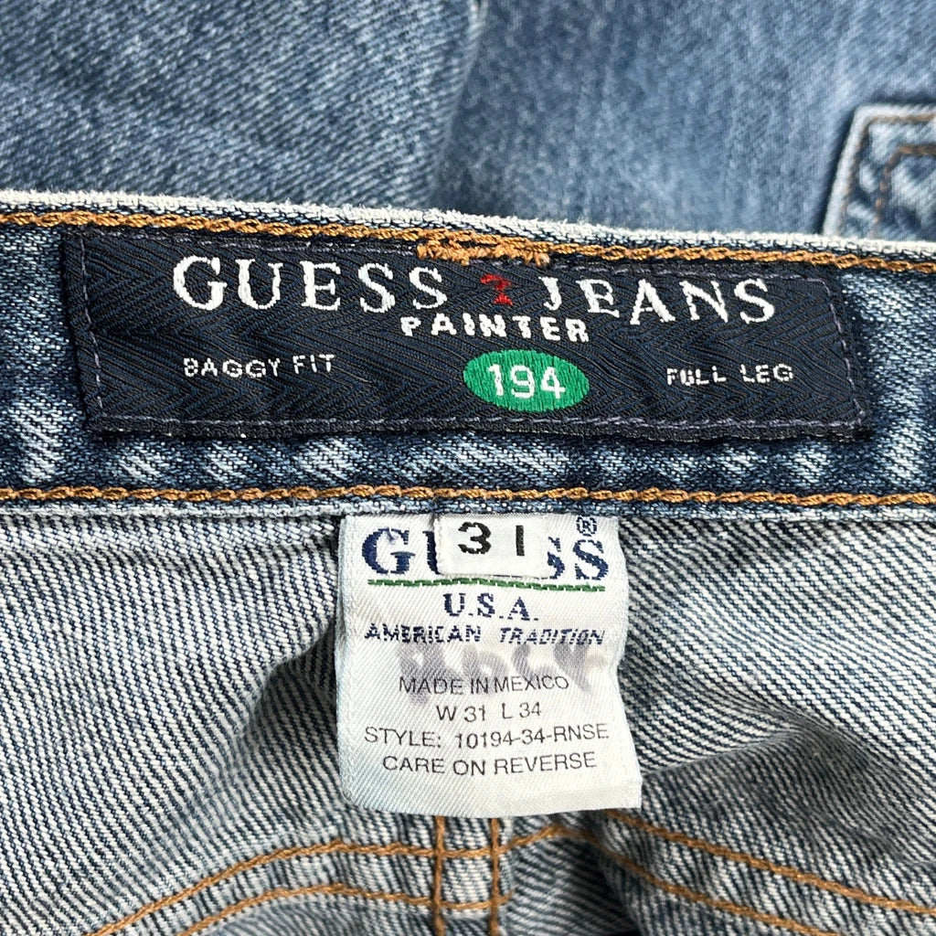 Guess Baggy Carpenter Jeans - 28W 34L Blue Cotton - Image 6