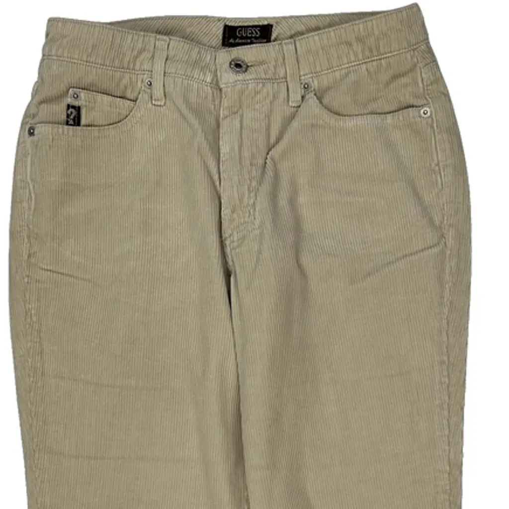 Guess Cord Trousers - 28″ Waist Beige Cotton - Image 10