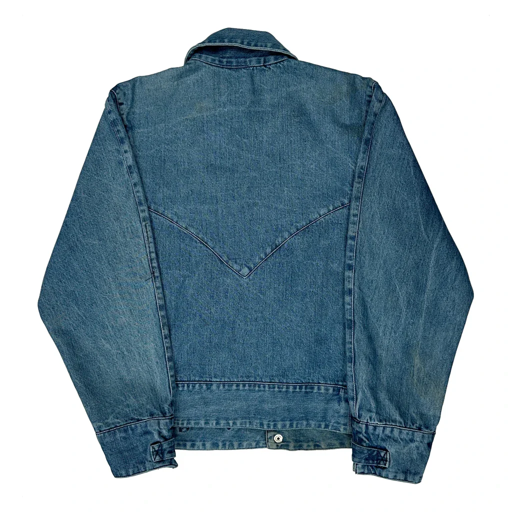 Guess Asymmetric Closure Denim Jacket - Medium Blue Denim - Image 2