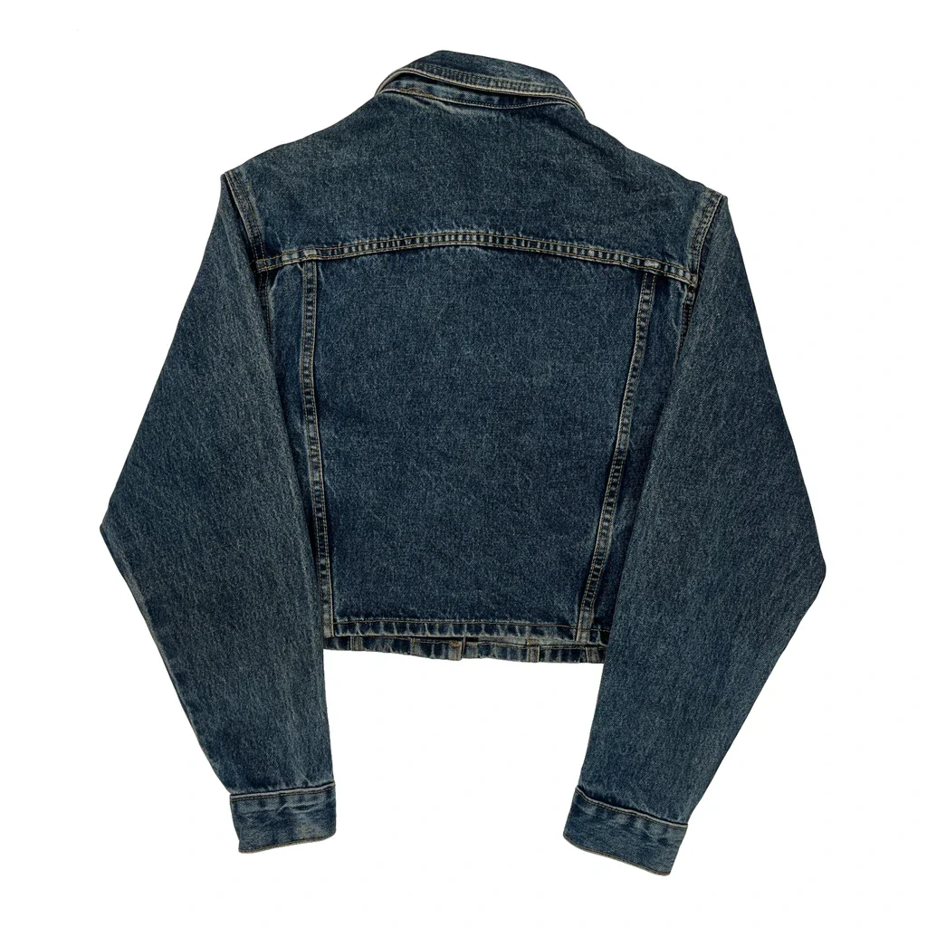 Guess Cropped Denim Jacket - XS Dark Wash Cotton - Image 2