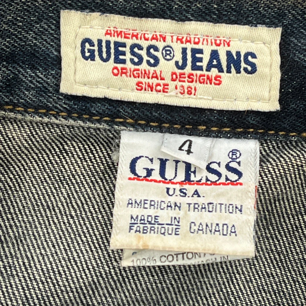 Guess Cropped Denim Jacket - XS Dark Wash Cotton - Image 3