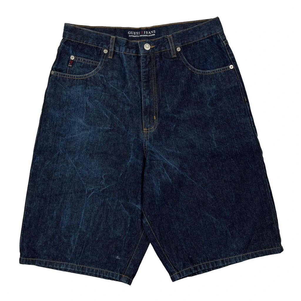 Guess Denim Shorts - 30W 10L Dark Wash Cotton - Image 2