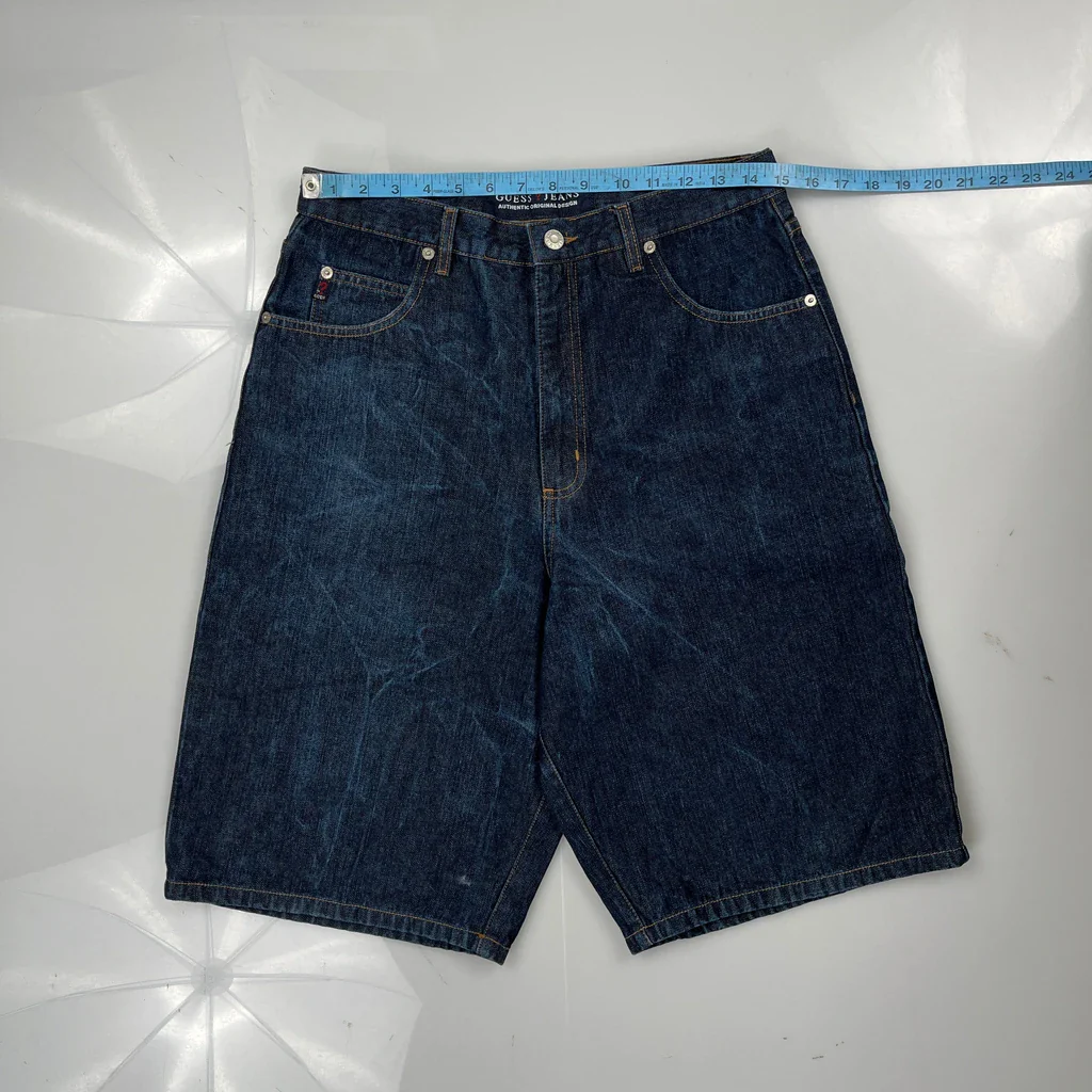 Guess Denim Shorts - 30W 10L Dark Wash Cotton - Image 3