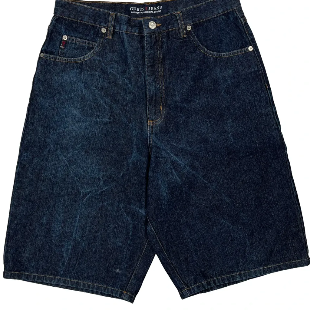 Guess Denim Shorts - 30W 10L Dark Wash Cotton - Image 9