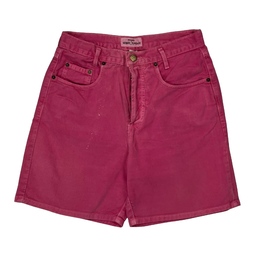 Guess Denim Shorts - 28W UK 8 Pink Cotton - Image 2