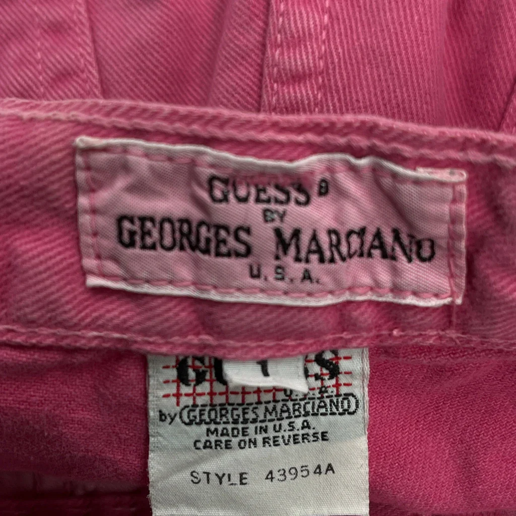 Guess Denim Shorts - 28W UK 8 Pink Cotton - Image 6