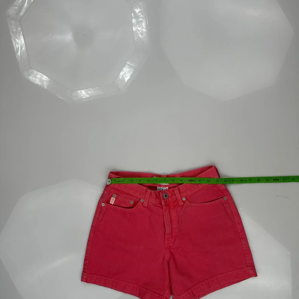 Guess Denim Shorts - 26W US 2 Red Cotton - Image 3