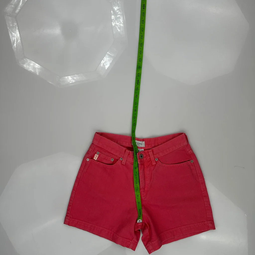 Guess Denim Shorts - 26W US 2 Red Cotton - Image 4