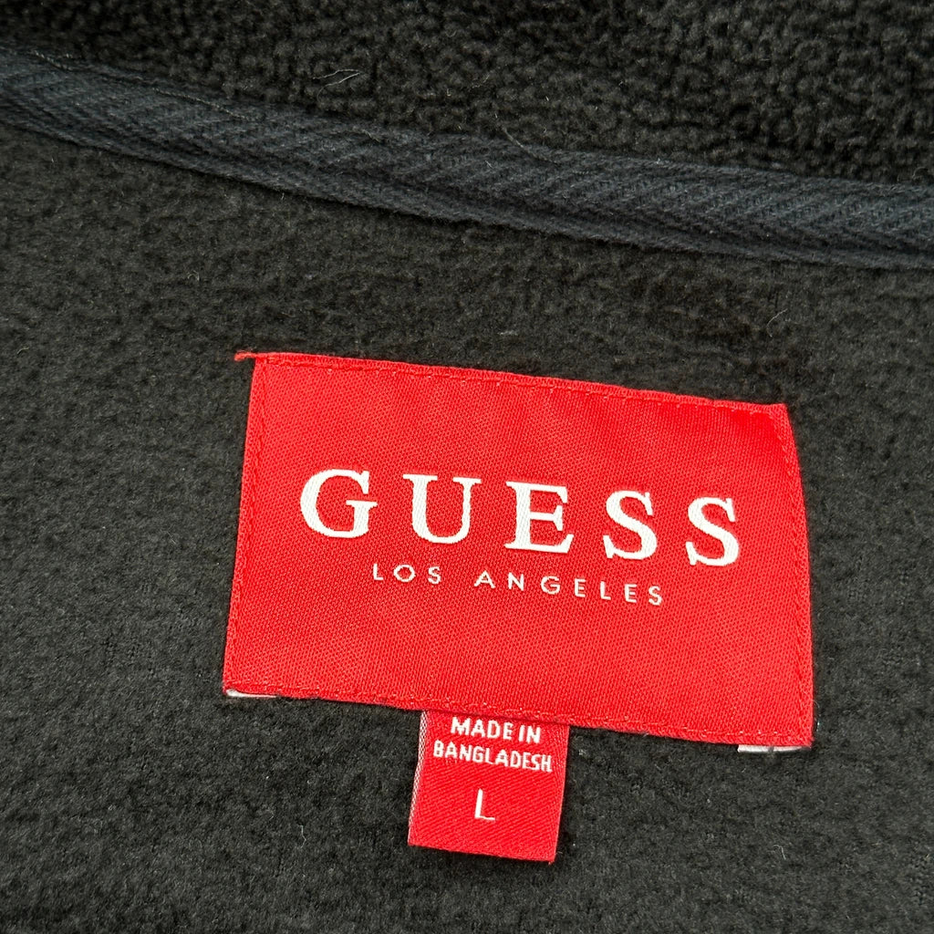 Guess Fleece Jacket - Large Black Polyester - Image 3