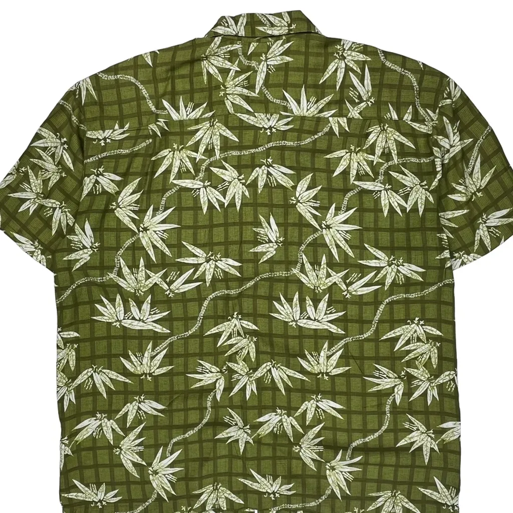 Guess Floral Hawaiian Shirt - Large Green Viscose - Image 6