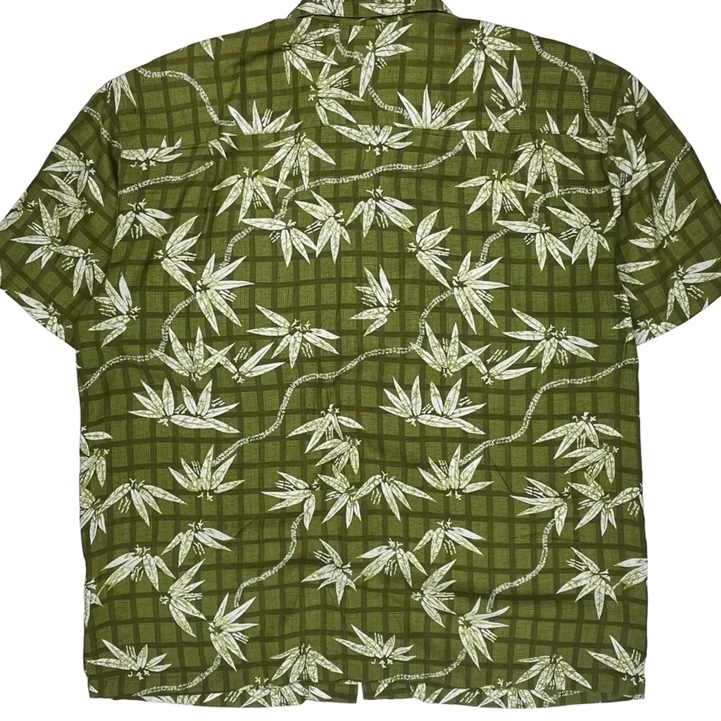 Guess Floral Hawaiian Shirt - Large Green Viscose - Image 7