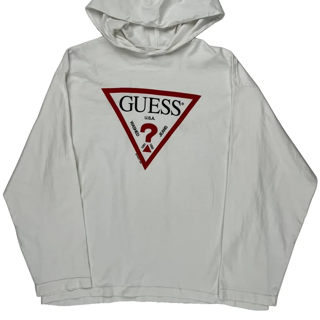 Guess Graphic Hoodie - Medium White Cotton - Image 4