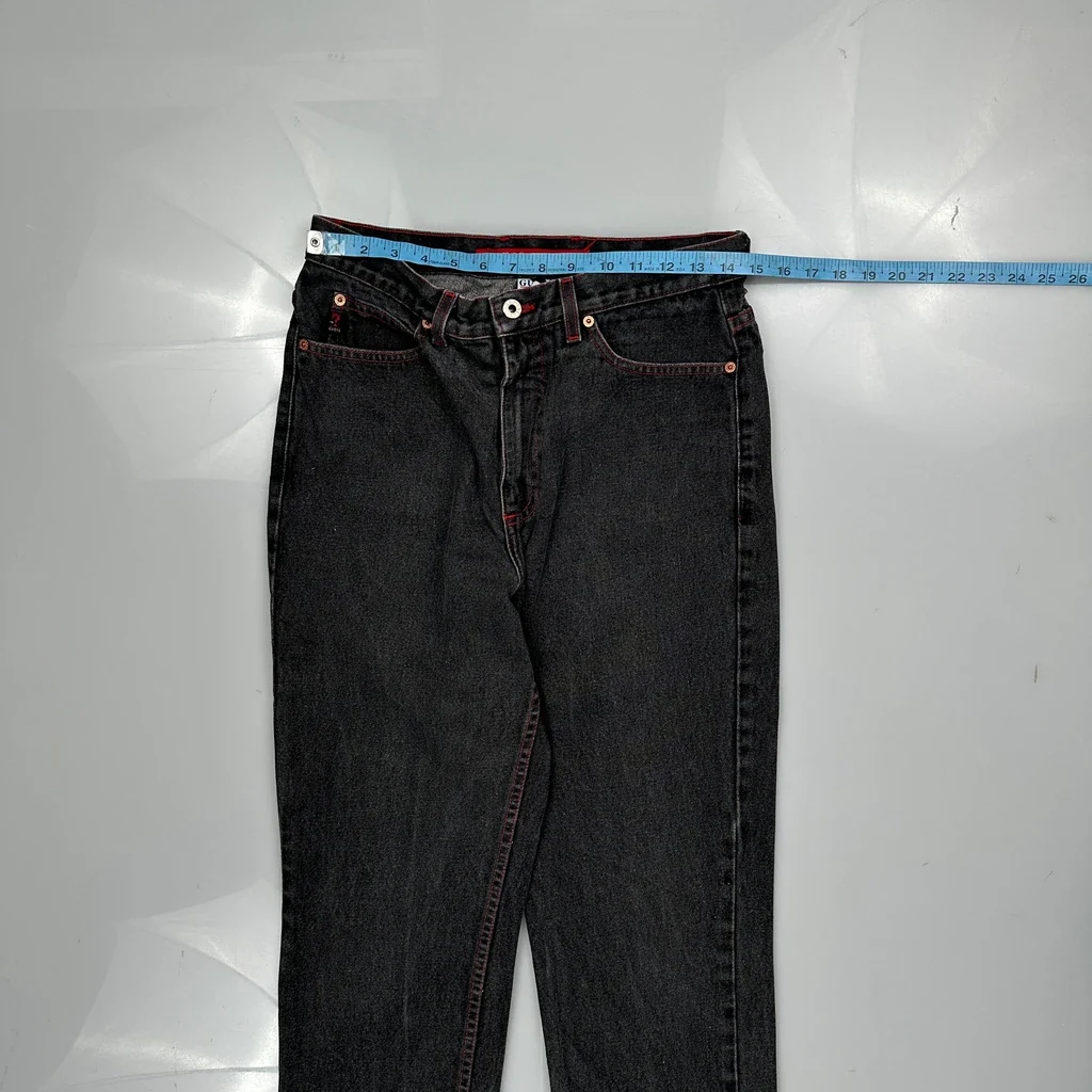 Guess Contrast Stitch Jeans - 28W 26L Black Cotton - Image 3