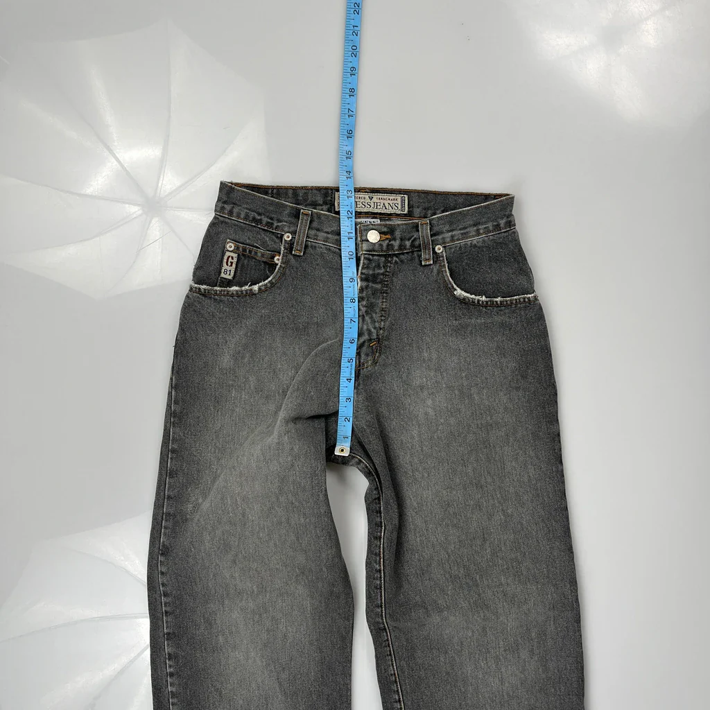 Guess Wide Leg Jeans - 28W 29L Grey Denim - Image 4