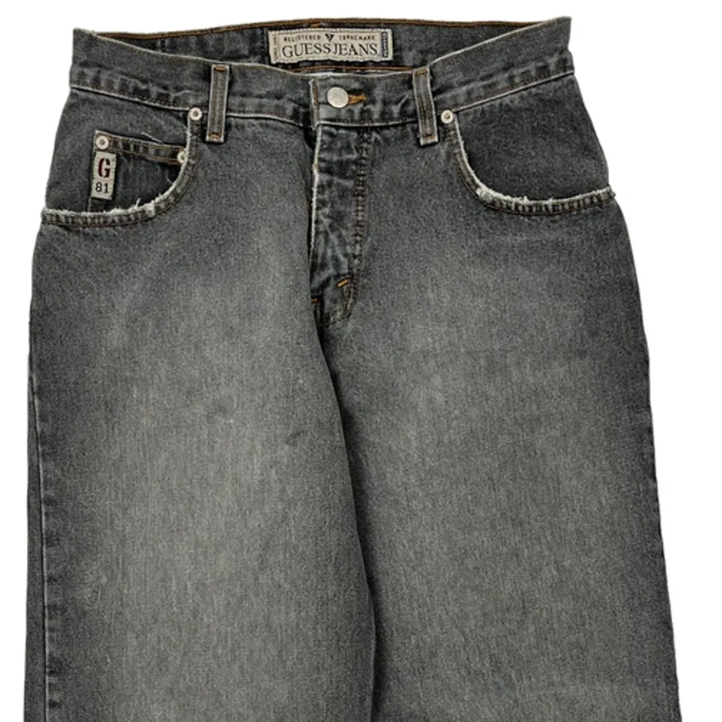 Guess Wide Leg Jeans - 28W 29L Grey Denim - Image 9