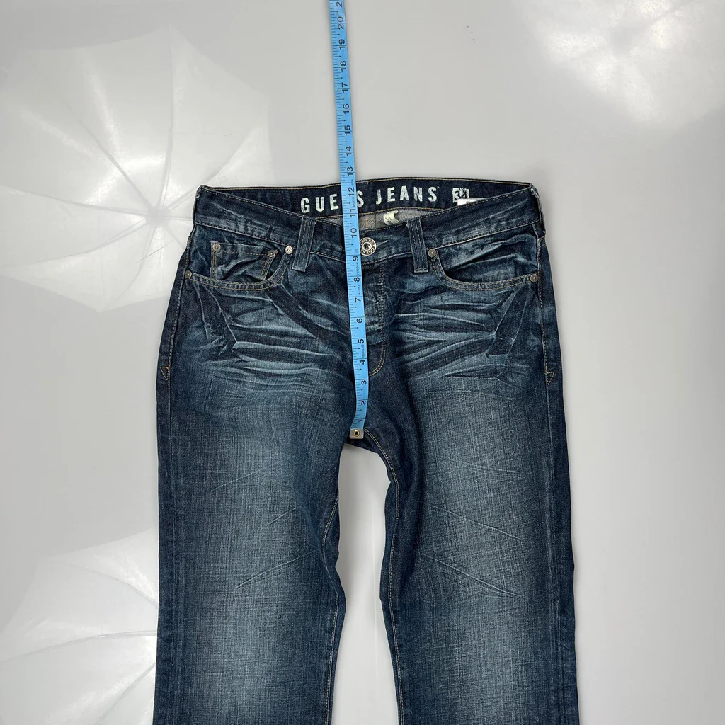Guess Boot Cut Jeans - 32W UK 10 Blue Cotton - Image 4