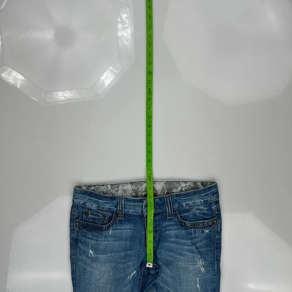Guess Studded Jeans - 33W US 8 Blue Cotton - Image 4