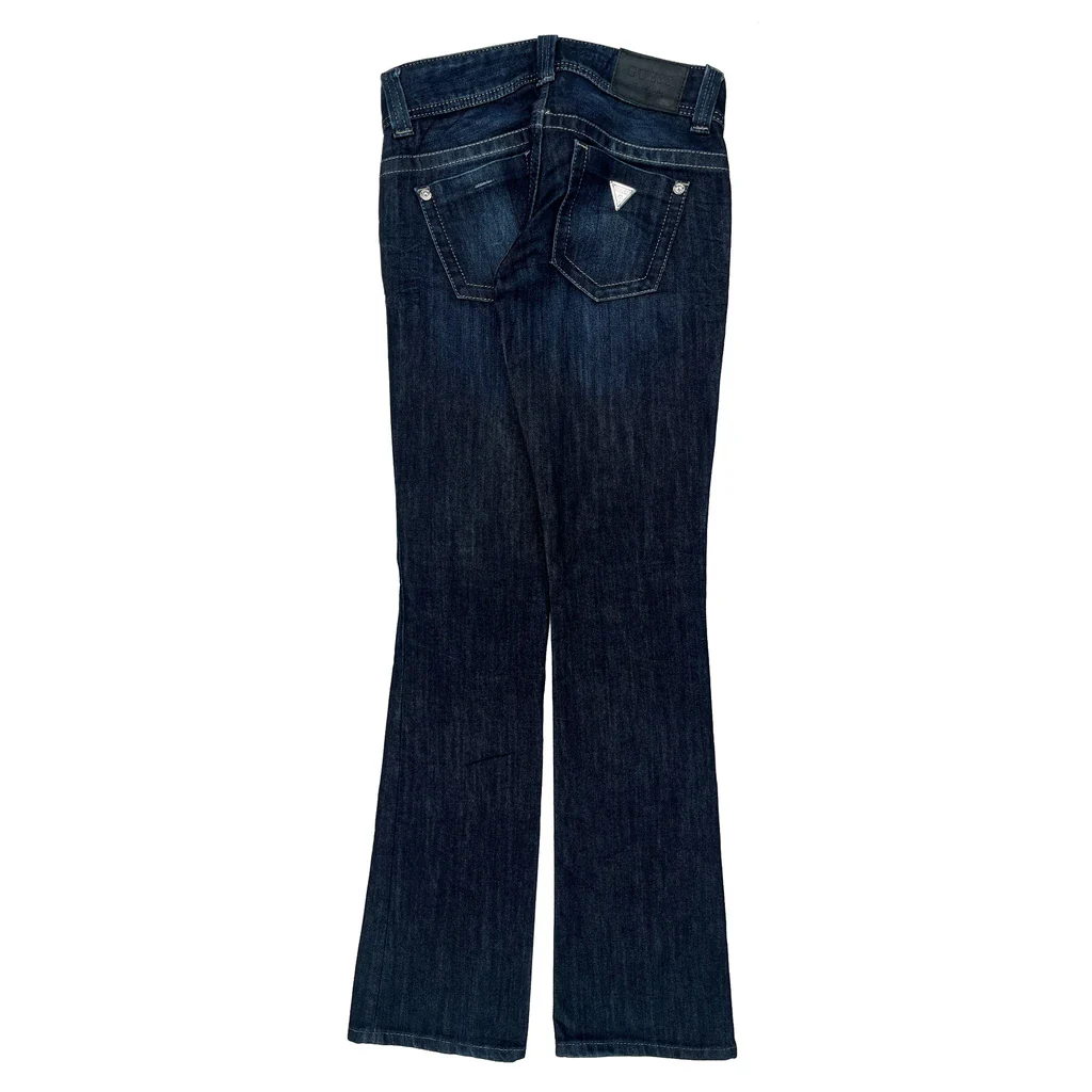 Guess Boot Cut Jeans - 30W US 4 Dark Wash Cotton Blend