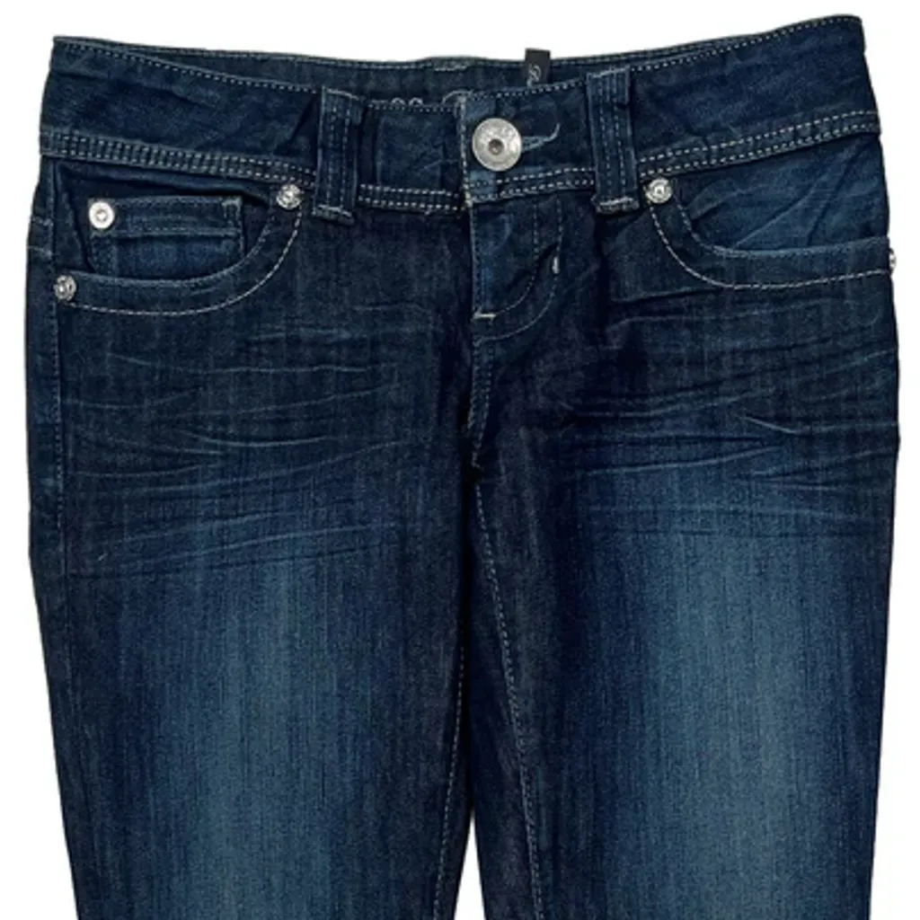 Guess Boot Cut Jeans - 30W US 4 Dark Wash Cotton Blend - Image 10