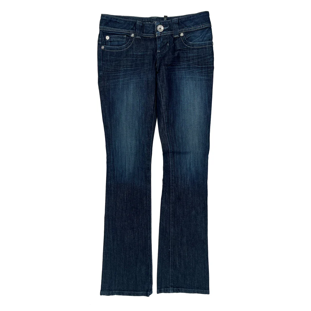 Guess Boot Cut Jeans - 30W US 4 Dark Wash Cotton Blend - Image 2