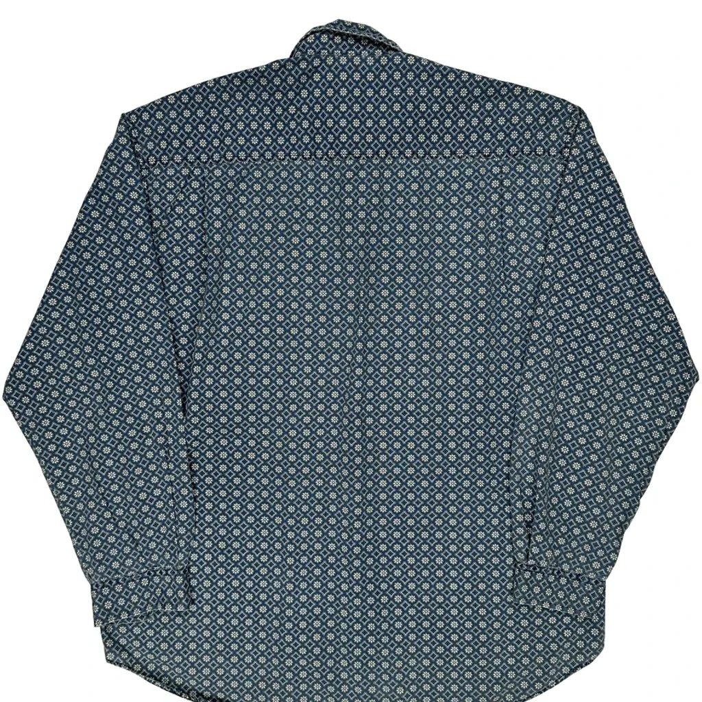 Guess Patterned Shirt - XL Blue Cotton - Image 6
